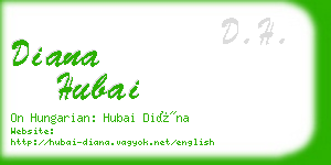 diana hubai business card